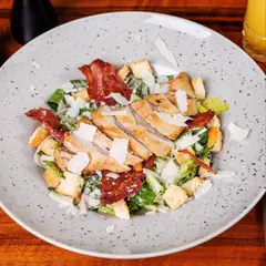 Caesar salad with chicken and Parmesan