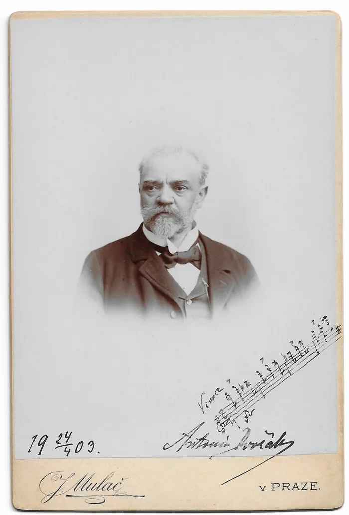 Portrait with a musical inscription