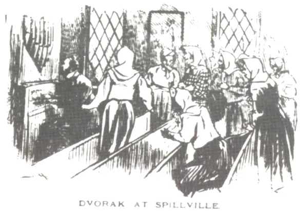 A drawing inscribed Dvorak at Spillville
